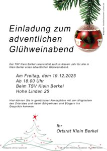 Einladung zum Glühwein 2025